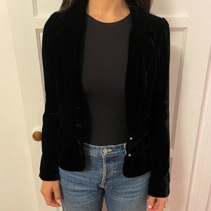 Juicy Couture Black Velvet Blazer Jacket